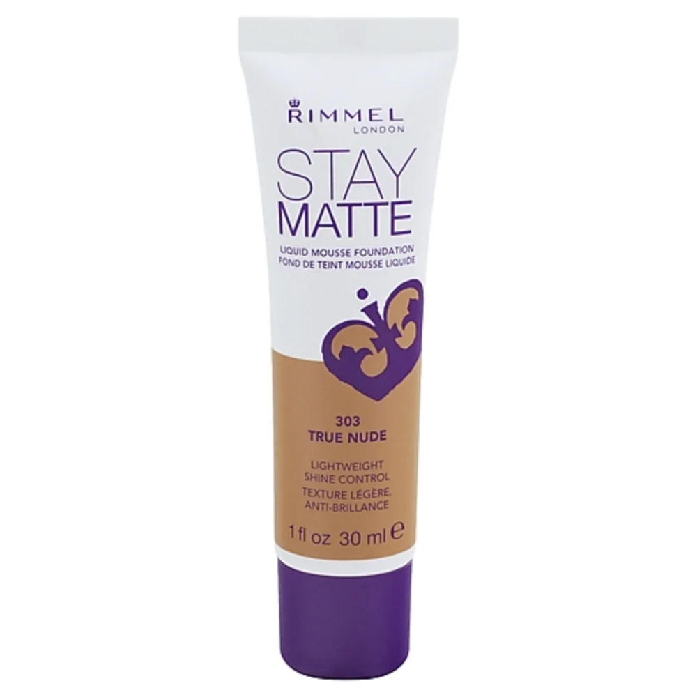 Rimmel Stay Matte Foundation, Silky Formula, Liquid Mousse, 303 True Nude